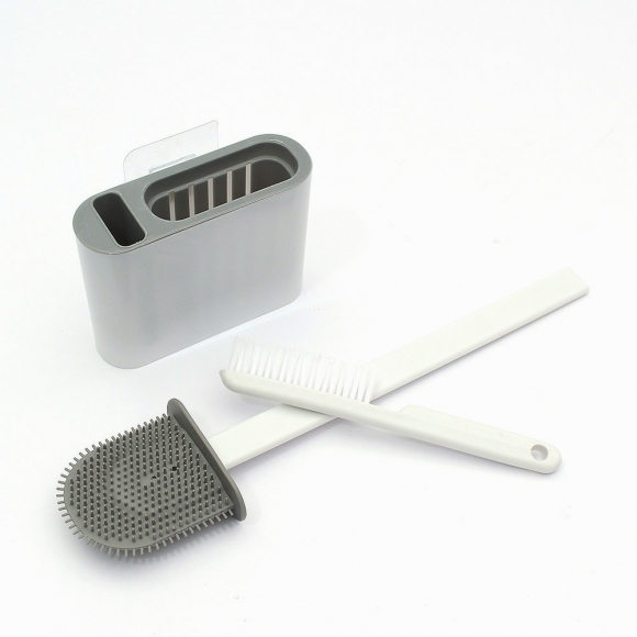 청결생활 실리콘 변기솔 2종 세트(화이트)