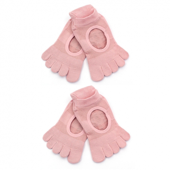 핏코어 메쉬 필라테스 토삭스 2켤레(핑크)