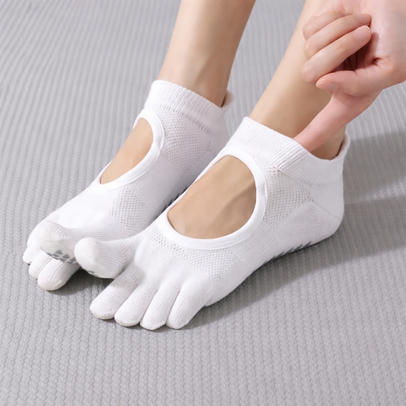 핏코어 메쉬 필라테스 토삭스 2켤레(화이트)