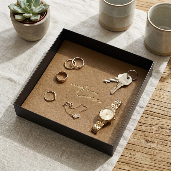 럭셔리 블랙 소품트레이(12.7x12.7cm)