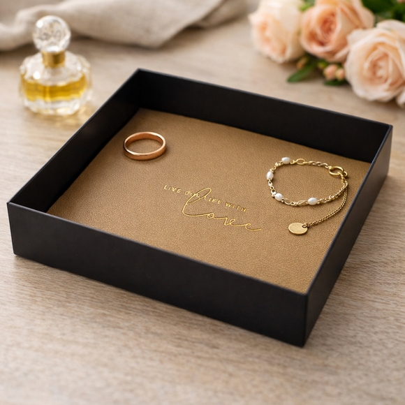 럭셔리 블랙 소품트레이(12.7x12.7cm)