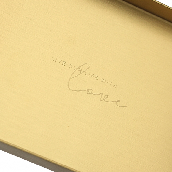 레터링 골드 소품트레이(20x10cm)