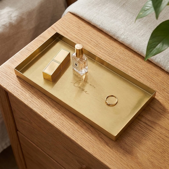 레터링 골드 소품트레이(20x10cm)