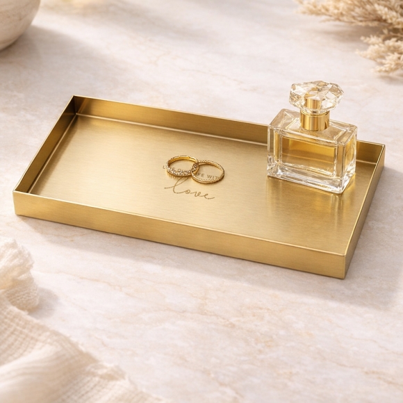 레터링 골드 소품트레이(20x10cm)