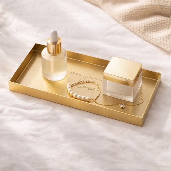 레터링 골드 소품트레이(20x10cm)