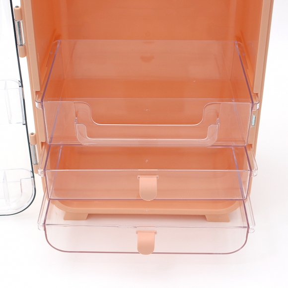 베니티 화장품 정리함(핑크)