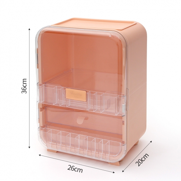 베니티 화장품 정리함(핑크)