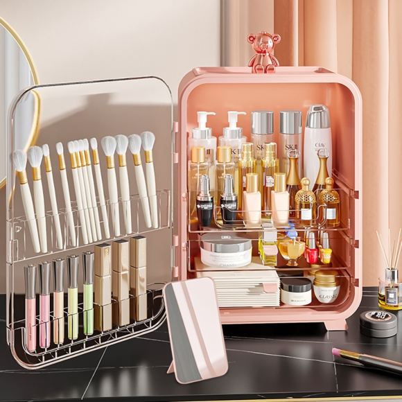 베니티 화장품 정리함(핑크)