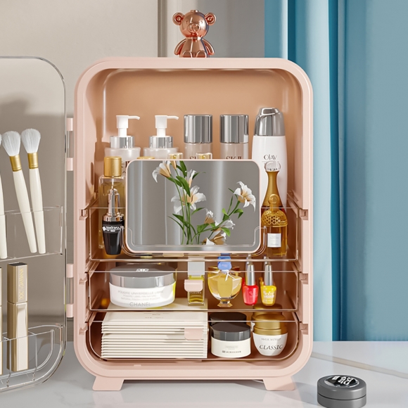 베니티 화장품 정리함(핑크)