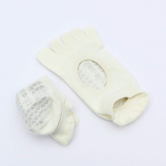 핏코어 메쉬 필라테스 토삭스 2켤레(아이보리)