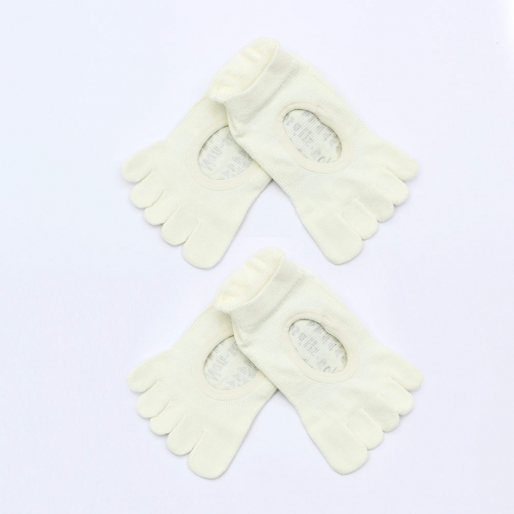 핏코어 메쉬 필라테스 토삭스 2켤레(아이보리)