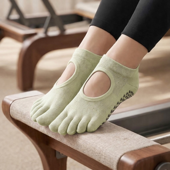 핏코어 메쉬 필라테스 토삭스 2켤레(그린)