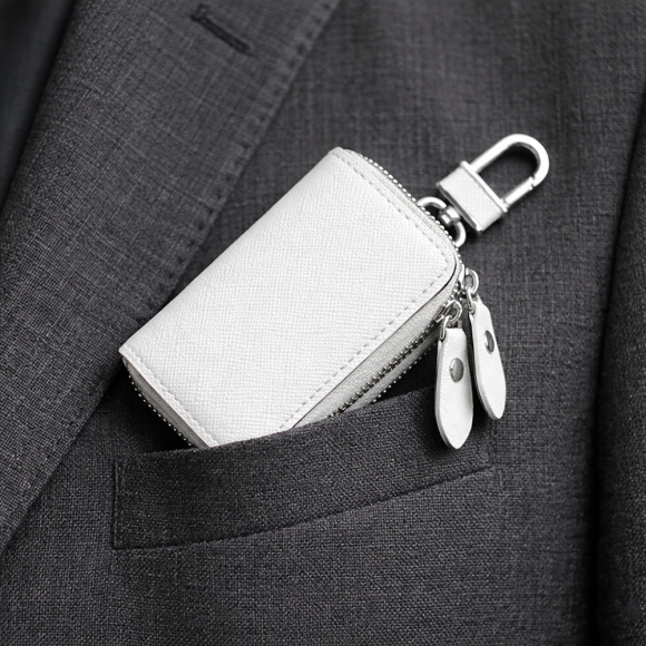 키모아 더블포켓 키홀더 지갑(화이트)