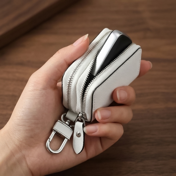 키모아 더블포켓 키홀더 지갑(화이트)