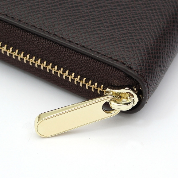 마르스 아코디언 지퍼 카드지갑(브라운)