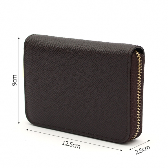 마르스 아코디언 지퍼 카드지갑(브라운)