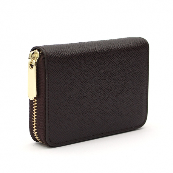 마르스 아코디언 지퍼 카드지갑(브라운)