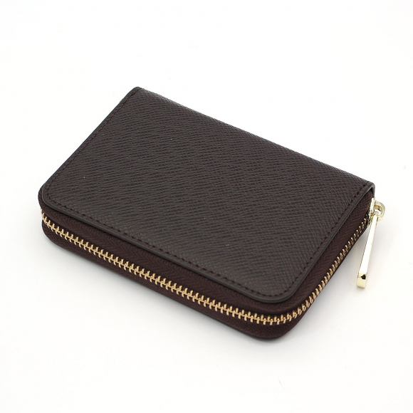 마르스 아코디언 지퍼 카드지갑(브라운)