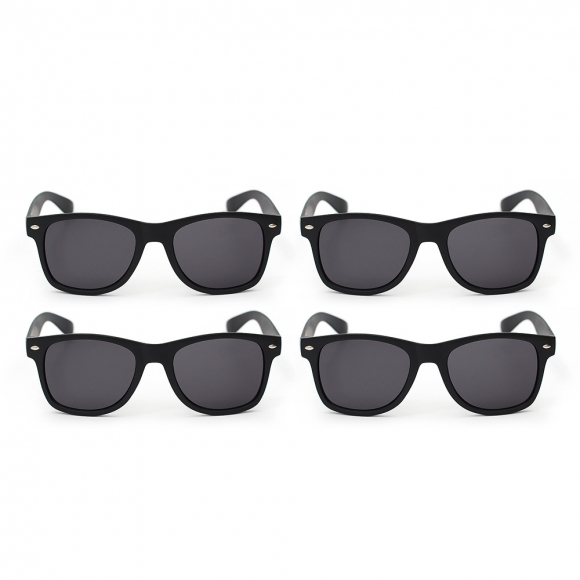 피플앤룩 베이직 선글라스 4p세트(무광블랙) (남녀공용)