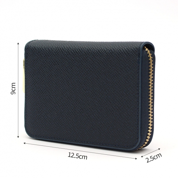 마르스 아코디언 지퍼 카드지갑(네이비)