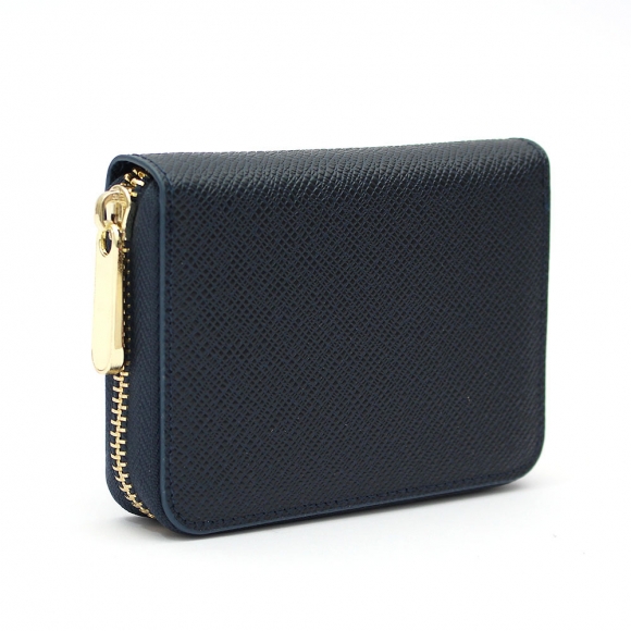 마르스 아코디언 지퍼 카드지갑(네이비)