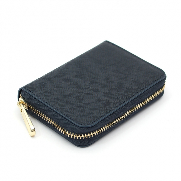 마르스 아코디언 지퍼 카드지갑(네이비)