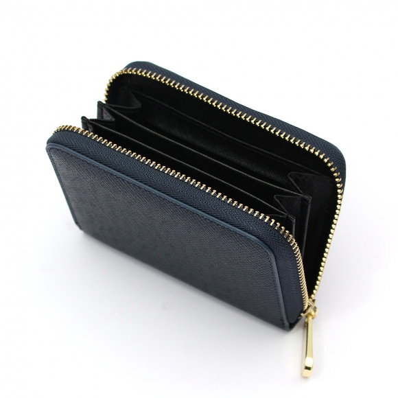 마르스 아코디언 지퍼 카드지갑(네이비)