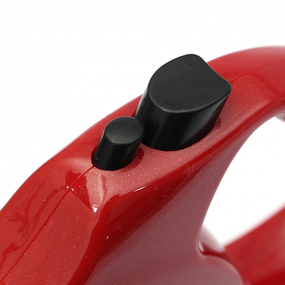 버튼 반려견 자동 리드줄(레드) (5m)