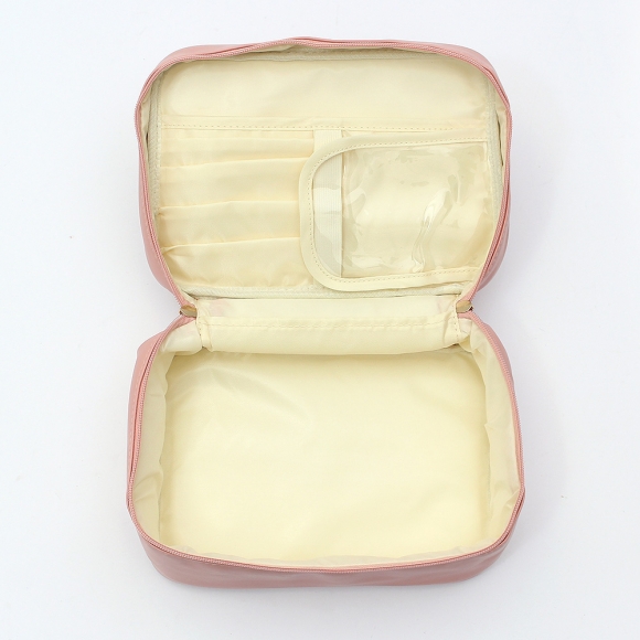 뷰티스타 대용량 메이크업 파우치(핑크)