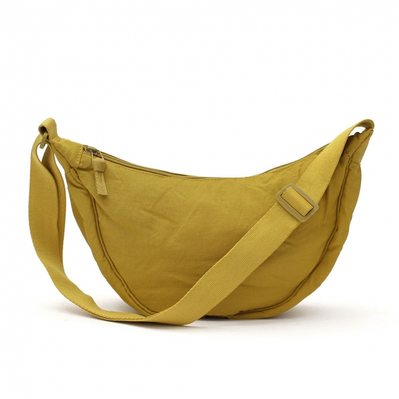 데일리 반달 크로스백(머스터드)