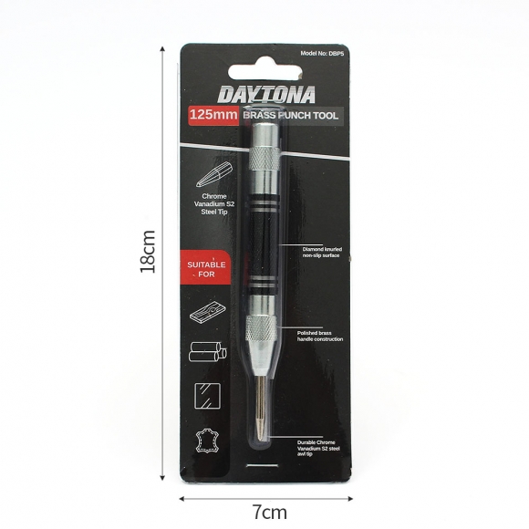 스프링 자동 센터 펀치 C-1(블랙 실버)