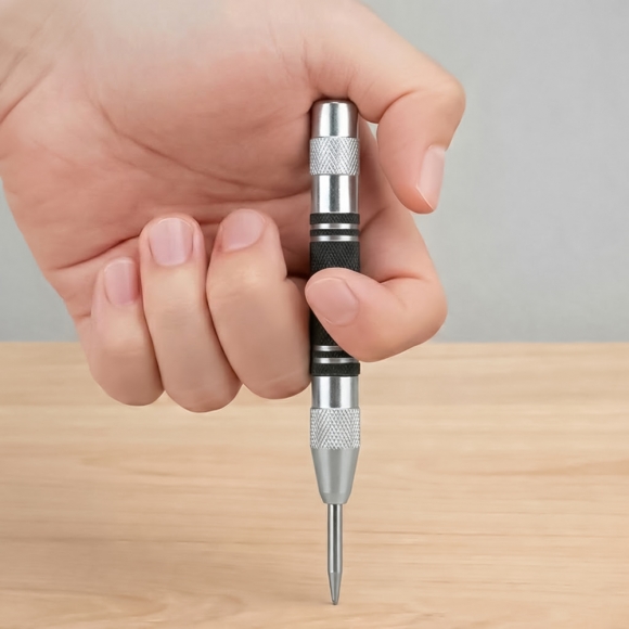 스프링 자동 센터 펀치 C-1(블랙 실버)