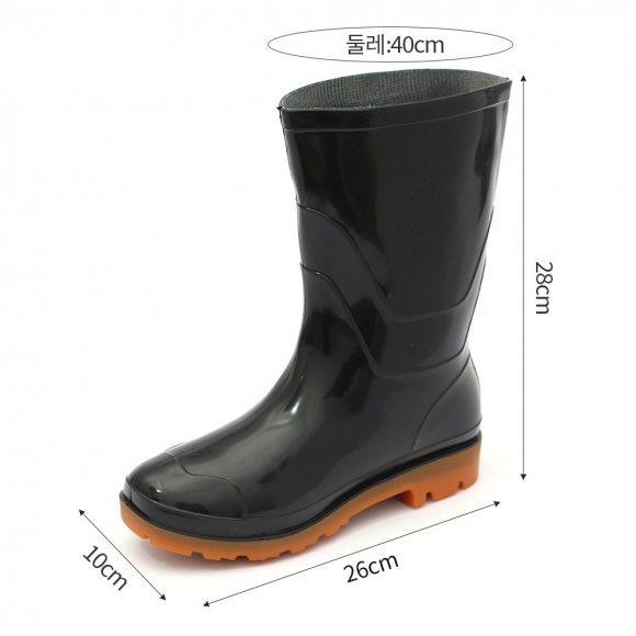 뉴워터 남성용 미들 작업 장화(260mm) (블랙)