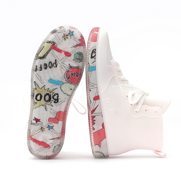 남성용 하이탑 레인부츠(270mm) (화이트)