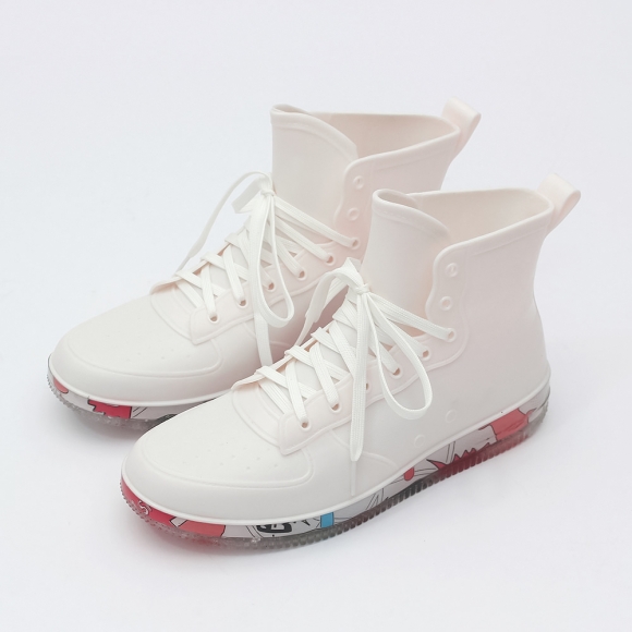 남성용 하이탑 레인부츠(270mm) (화이트)