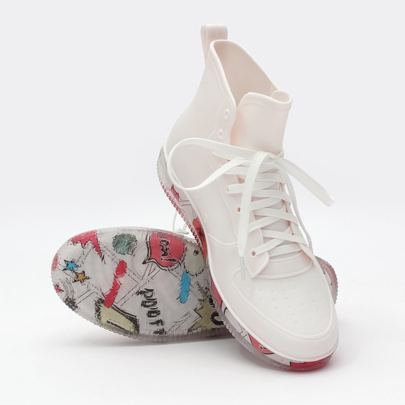 남성용 하이탑 레인부츠(270mm) (화이트)