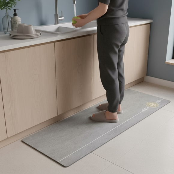 빠른건조 소프트 규조토 발매트 2종세트(써클) (그레이)