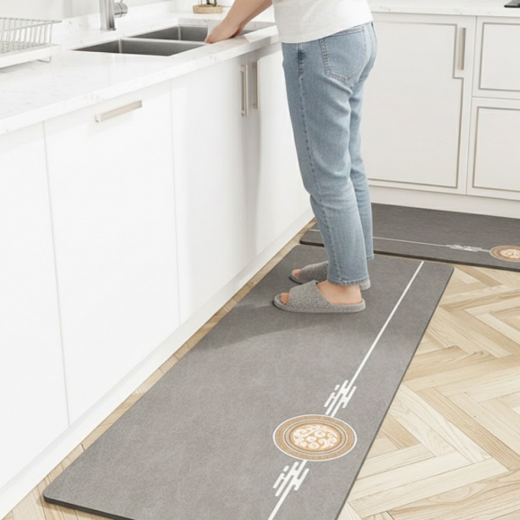 빠른건조 소프트 규조토 발매트 2종세트(써클) (그레이)