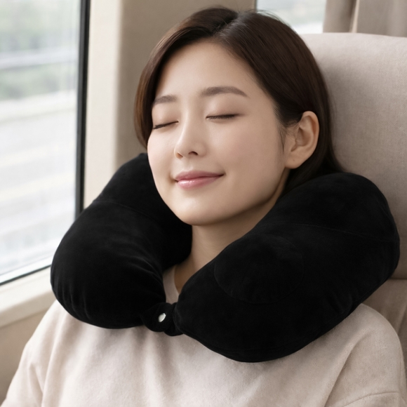 넥플로우 펌핑 에어 목베개(블랙)