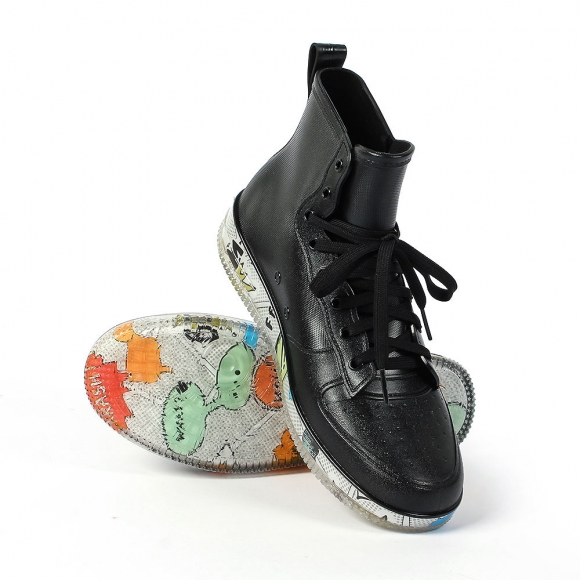 남성용 하이탑 레인부츠(260mm) (블랙)