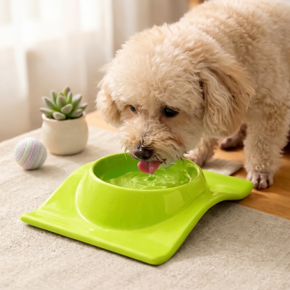 펫린 반려동물 식기(라임 그린)