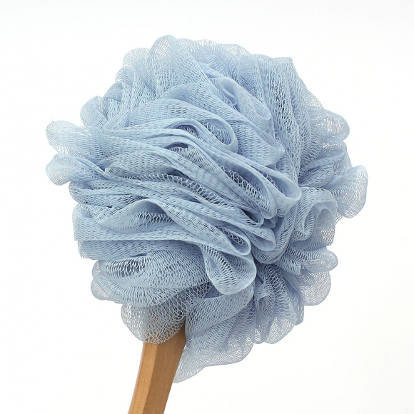 바스 우드 손잡이 샤워볼(블루)