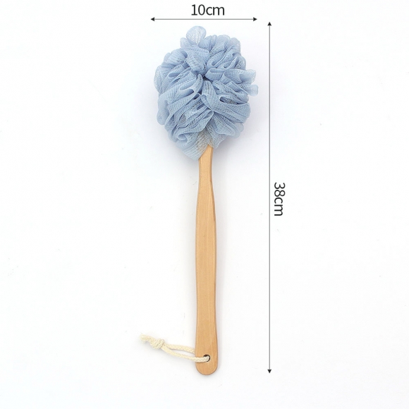 바스 우드 손잡이 샤워볼(블루)