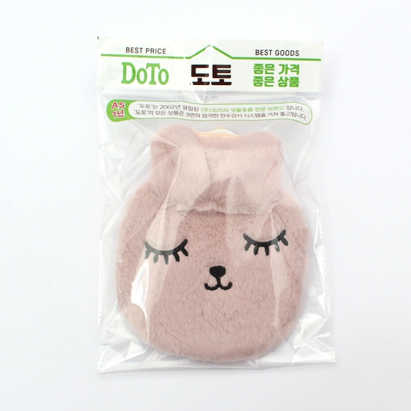 보들토끼 보온 물주머니(300ml) (핑크)