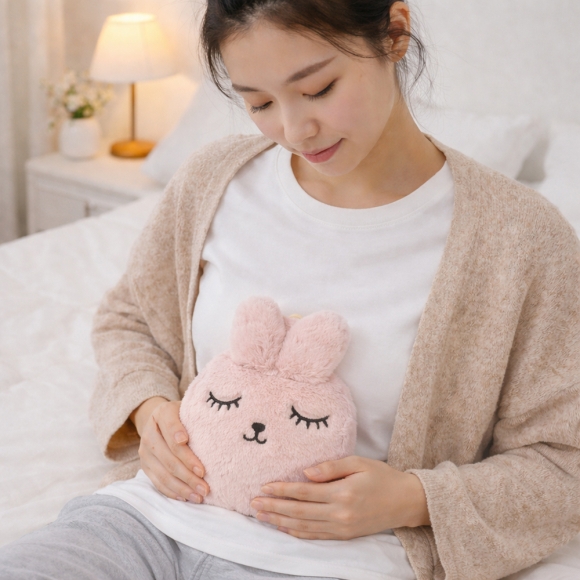 보들토끼 보온 물주머니(300ml) (핑크)