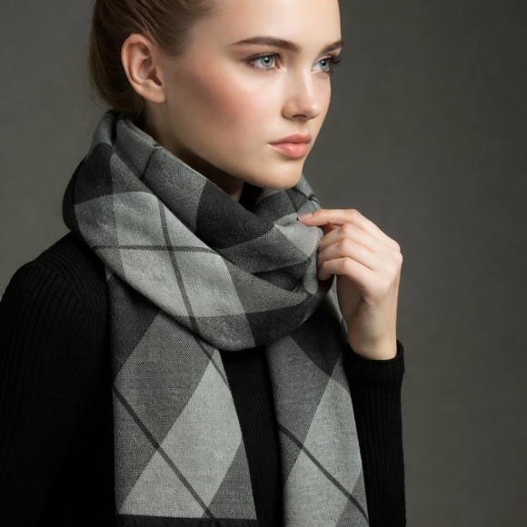 엠제이 체크 머플러 CB-8