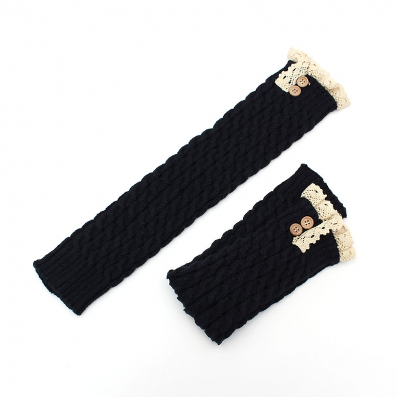 리나 레이스 레그워머(네이비)