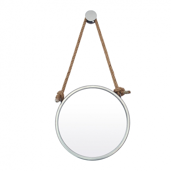 빈티지 스트랩 벽거울(30cm) (실버)
