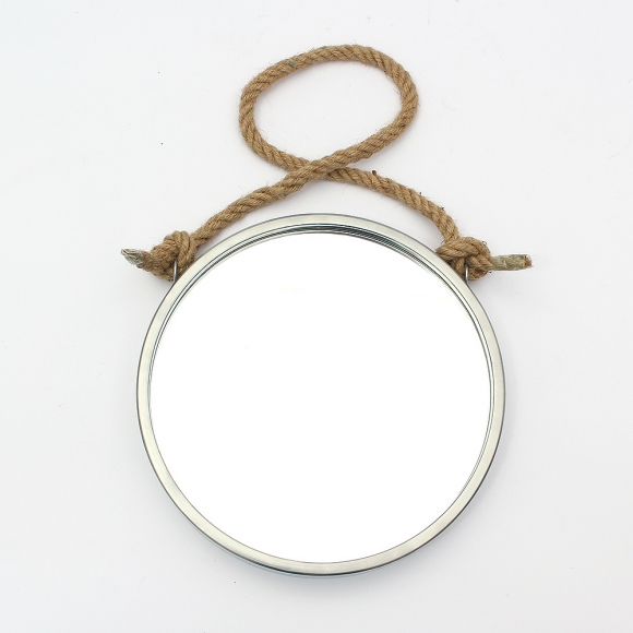 빈티지 스트랩 벽거울(30cm) (실버)