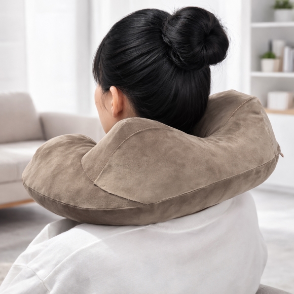 넥플로우 펌핑 에어 목베개(브라운)